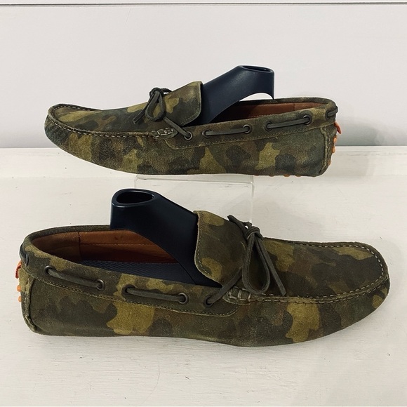 Johnnie-O Getaway Driver Camo Casual Slip On Mocs Moccasins Shoes Men’s Size 12M - Picture 5 of 14